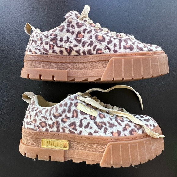 Puma Womens Mayze Leopard Platform   Sneakers Shoes Casual Size:7.5 - Picture 2 of 8